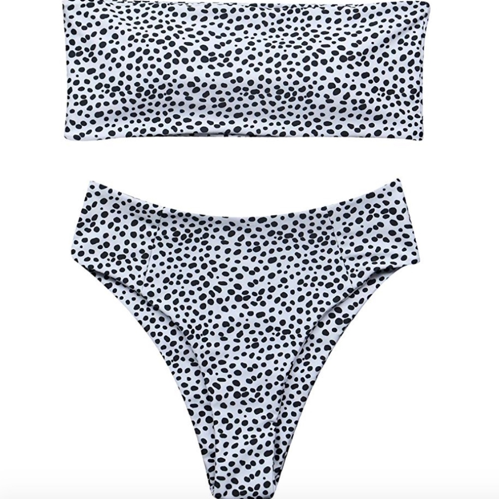 NWOT Leopard print bandeau bikini